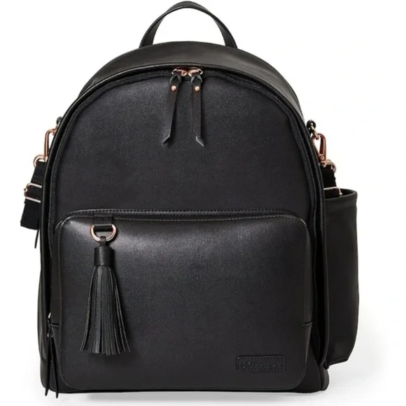 🖤 Skip Hop Greenwich Simply Chic Diaper Backpack – Black Vegan Leather - Picture 6 of 6